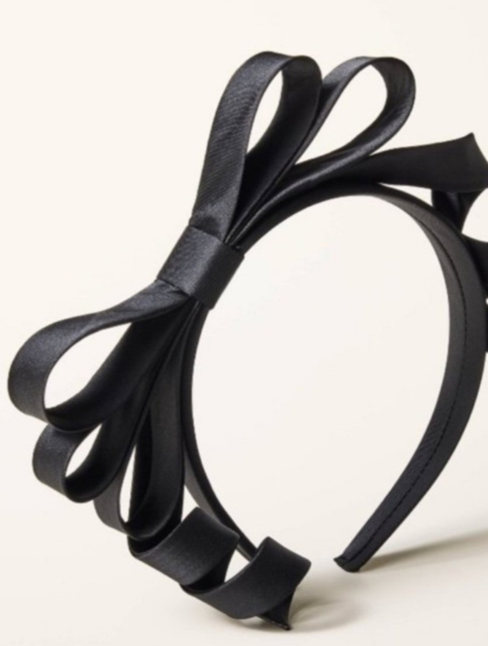 kate spade Black Satin Bow Headband